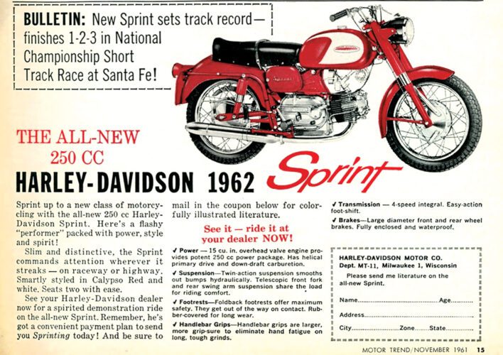 Domestic or Imported? 1961-1968 Aermacchi Harley-Davidson 250 Wisconsin/Sprint/SS